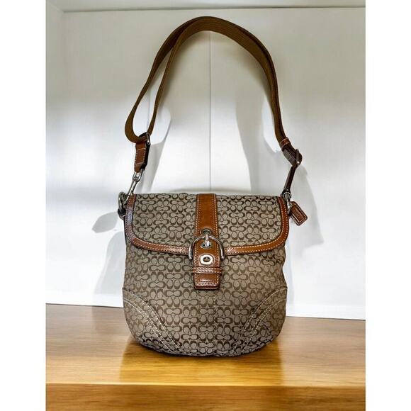 Y2K Coach Mini Signature Jacquard Convertible Bag - Picture 12 of 12